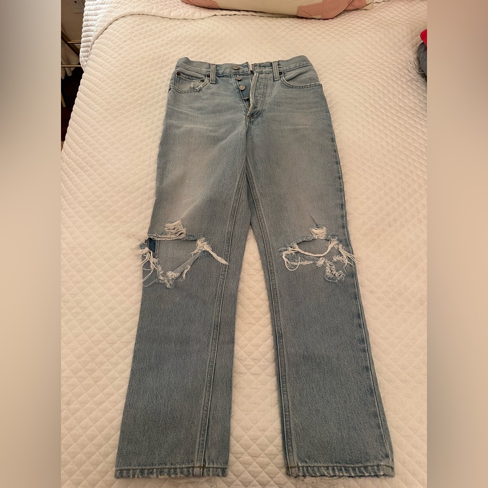 Agolde Riley High Rise Straight Crop Jeans. - Picture 2 of 4